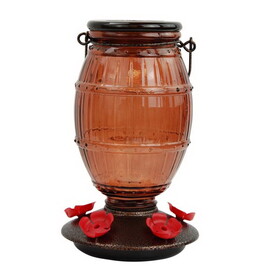 Perky-Pet 9106-2 Hummingbird 36 oz Glass/Plastic Prohibition Nectar Feeder 5 ports