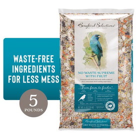 Songbird Selections 13628 No Waste Supreme with Fruit Wild Bird Seed Wild Bird Food 5 lb
