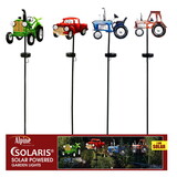 Alpine RGG507A Solaris Assorted Metal 36 in. H Vintage Farm Vehicle Solar Garden Stake