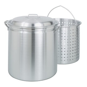 Bayou Classic 4034 Aluminum Grill Stockpot with Basket 34 qt 14 L X 13.88 in. W 1 pk