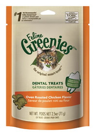 GREENIES 428238 Oven Roasted Chicken Treats For Cat 2.5 oz 1 pk