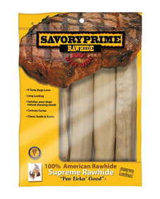 Savory Prime 991 Large Adult Rawhide Bone Beef 10 in. L 4 pk