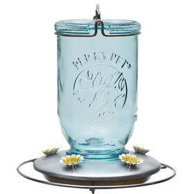 Perky-Pet 785 Hummingbird 32 oz Glass/Metal Mason Jar Nectar Feeder 5 ports