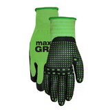 Midwest Quality Gloves 93-L Max Grip S Nitrile/Spandex Black/Green Grip Gloves