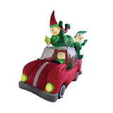 Celebrations YLSW-18566 LED Animated Elf Christmas Tree Delivery Truck 6.5 ft. Inflatable