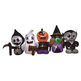 Celebrations CHH21372-240 4 ft. Prelit Happy Halloween Characters Inflatable