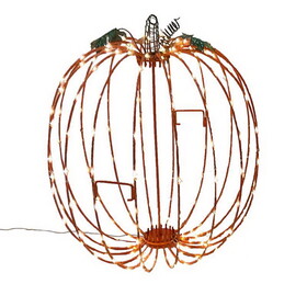 Celebrations PMKTORA Orange 216 ct 16 in. LED Prelit Foldable Pumpkin Halloween Decor