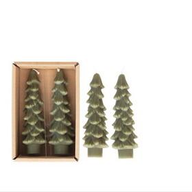 CREATIVE CO-OP XS0433Creative Co-Op Flaire Evergreen Tree Taper Candle 5 in.