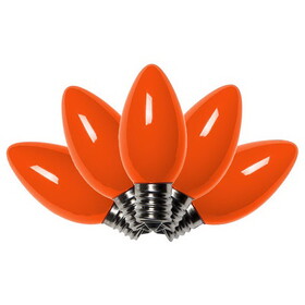 Celebrations BU4C9OORA Incandescent C9 Orange 4 ct Replacement Christmas Light Bulbs 0.08 ft.