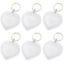 GOGO 25 PCS Photo Keychains 2 Inch Heart Shape, Acrylic Blank Key Ring, Perfect for DIY Craft Gift