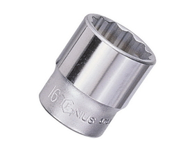 Genius Tools 333219 3/8" Dr. 19mm Hand Socket 12-Point