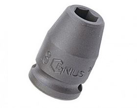 Genius Tools 343206 3/8" Dr. 6mm Impact Socket (CR-Mo)