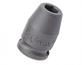 Genius Tools 343212 3/8" Dr. 12mm Impact Socket (CR-Mo)