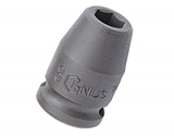 Genius Tools 3/8" Dr. 15mm Impact Socket (CR-Mo) - 343215