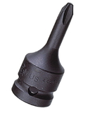 Genius Tools 3/8" Dr. PH.1 Philips Impact Bit Socket, 52mmL (CR-Mo) - 3452R01