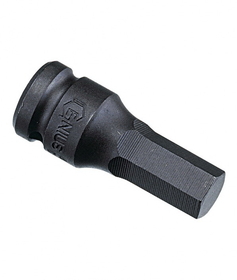 Genius Tools 3/8&quot; Dr. 4mm Hex Impact Bit Socket, 76mmL (CR-Mo) - 347604