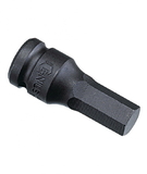 Genius Tools 3/8" Dr. 5mm Hex Impact Bit Socket, 76mmL (CR-Mo) - 347605