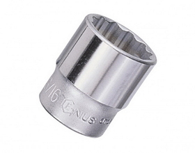 Genius Tools 373210 3/8" Dr. 5/16" Hand Socket (12-Point)