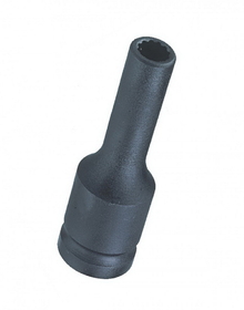 Genius Tools 448508 1/2" Dr. 8mm Deep Thin Wall Impact Socket (12-Point) (CR-Mo)