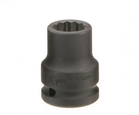 Genius Tools 453825 1/2" Dr. 25mm Thin Wall Impact Socket (12-Point) (CR-Mo)