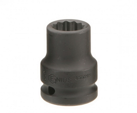 Genius Tools 453836 1/2" Dr. 36mm Thin Wall Impact Socket (12-Point) (CR-Mo)