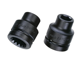 Genius Tools #5 Spline Dr. 33mm Impact Socket (CR-Mo) - 547033