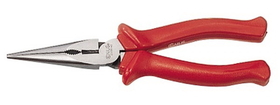 Genius Tools Chain Nose Pliers with Cutter w/plastic handle, 150mmL - 550604D