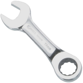 Genius Tools 9/16&quot; Stubby Combination Ratcheting Wrench - 770218