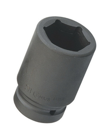 Genius Tools 1&quot; Dr. 55mm Deep Impact Socket (CR-Mo) - 849555
