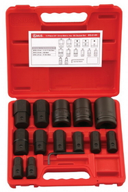 Genius Tools BS-614H 14PC 3/4" Dr. Metric Hex Bit Socket Set (CR-Mo)