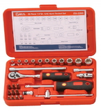 Genius Tools 28PC 1/4" Dr. SAE Hand Socket Set - EU-228S