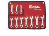 Genius Tools GW-7610M 10PC Metric Stubby Combination Ratcheting Wrench Set