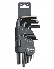 Genius Tools HK-009M 9PC Metric Hex Key Wrench Set