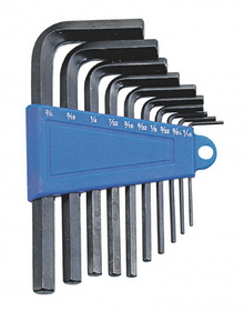 Genius Tools HK-010S 10PC SAE Hex Key Wrench Set