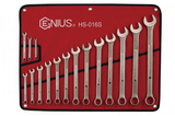 Genius Tools HS-016S 16PC SAE Combination Wrench (Matt Finish)