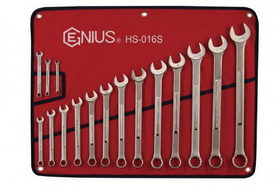 Genius Tools HS-016S 16PC SAE Combination Wrench (Matt Finish)