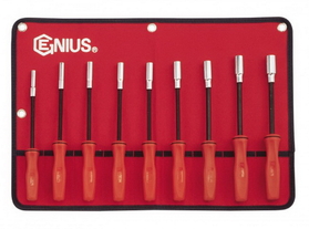 Genius Tools NM-009MD 9PC Metric Long Hex Nut Driver Set (with magnet)