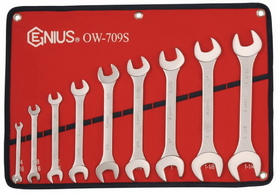 Genius Tools OW-709S 9PC SAE Open End Wrench Set