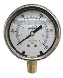 American Granby ILVG3025-4L Vaccum Gauge, Liquid 0-30, AMGILVG30254L