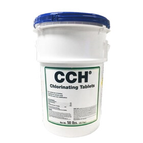 CCH 23220 Calcium Hypochlorite Tablets, 2-5/8&quot; , HAZMAT- 50 LB