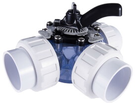 CMP 25923-209-000 Diverter Valve, 2In Unions, 3-Way, Clr Diverter Valve 3 Way Clear 2In Unions