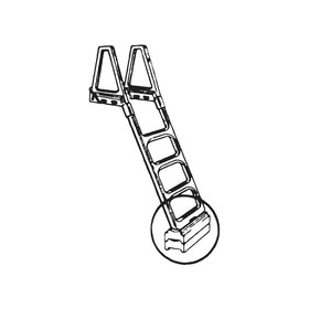 Confer EB100-X Ladder Riser - Warm Grey Used To Raise Ladder When Deck Is Built Higher Than The Pool. Each Riser Is 3 . Two (2) Risers Maximum Per Ladder.