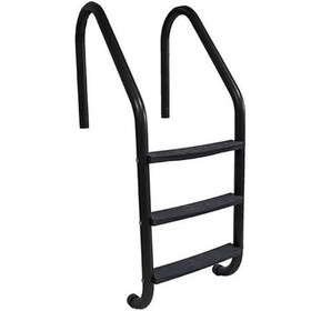Global GPP-LD-C49-3ST-SS-G 3 Tread Classic Ladder Polished .049&quot; with Gray Heavy Duty Tread