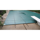 HPI DGSAMD16325 Aquamaster 16' x 32' Solid Safety Cover w/ Drain, Green