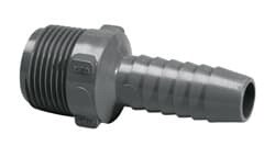 Poly Fittings 1436211 Gray PVC Adapter 1-1/2 in. x 1 in. MPT x Reducing Insert, 1436-211