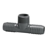 Poly Fittings 1403015 Gray PVC Combination Tee 1-1/2 in. Insert x Insert x MPT