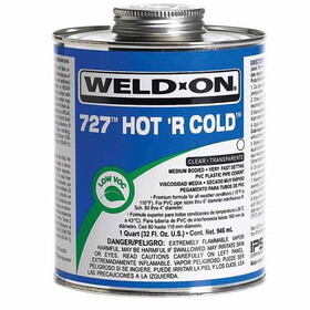 IPS 10841 PVC Cement, 1 qt Metal Can 727&#153; Hot &#039;R Cold&#153; Series Low VOC Specialty