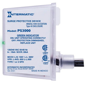 Intermatic PS3000_alt1 Surge Protection Device 120/240V 4X Enclosure Surge Protector, PS3000