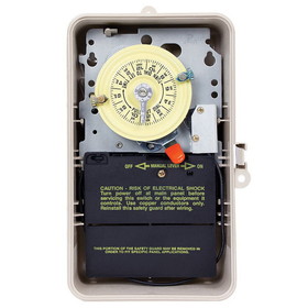 Intermatic T104P201 Analog/Mechanical 208 to 277 VAC 16 A 5 hp DPST Mechanical Timer Switch