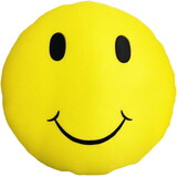 Main Access 305594 Seaside Rider Happy Smiley Face Floating Stuffed Pillow - Yellow With Black